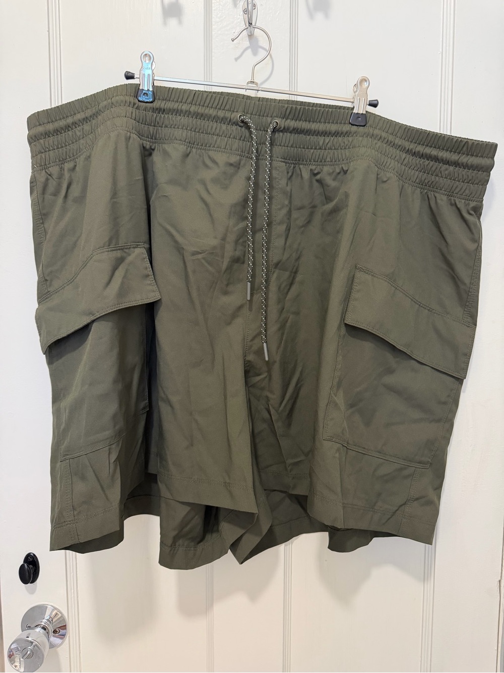 Old Navy Olive Cargo Drawstring Shorts